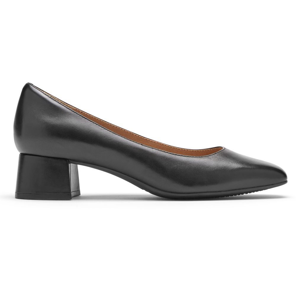 Rockport Women's Total Motion Esma Heel Pumps - Black - USA (6738ZXDKU)